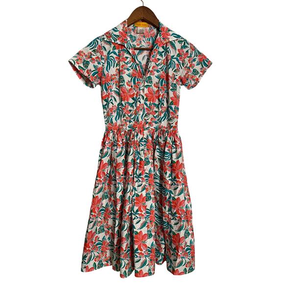 Bernie Dexter Francis Dress in Hibiscus Womans XS - Picture 1 of 10